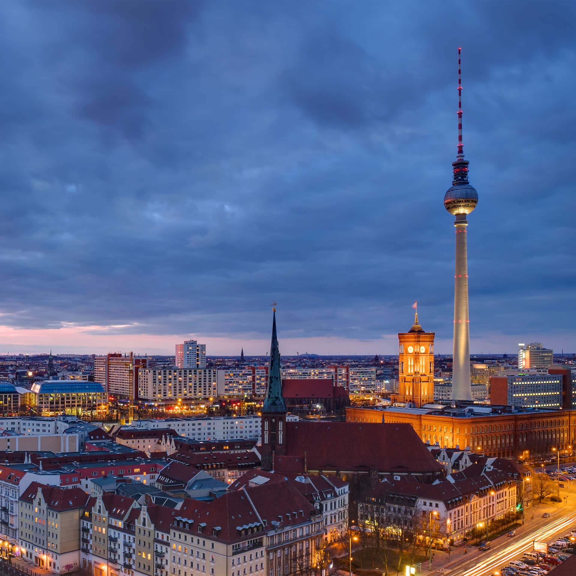 Berlin at sunset