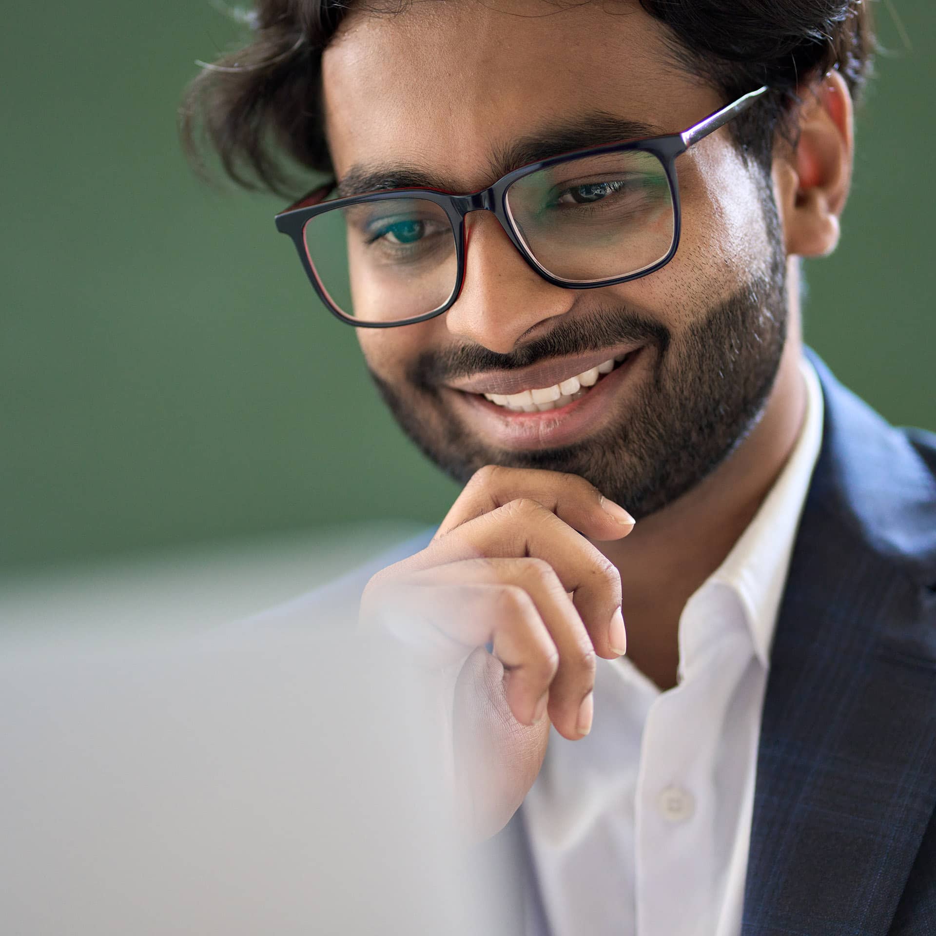 Foreign self-employed man in a suit